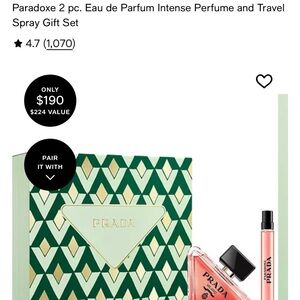 Prada Paradoxe Eau de Parfum Intense Perfume and Travel Spray Gift Set